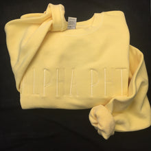Load image into Gallery viewer, Alpha Phi Monogram Sweatshirt - Yellow