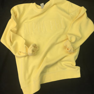 Alpha Phi Monogram Sweatshirt - Yellow