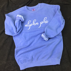 Alpha Phi "Fabulous" Sweatshirt - Blue