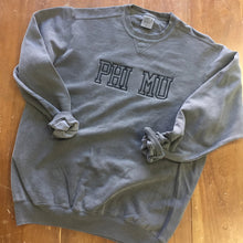 Load image into Gallery viewer, Varsity Greek Sweatshirt - Charcoal