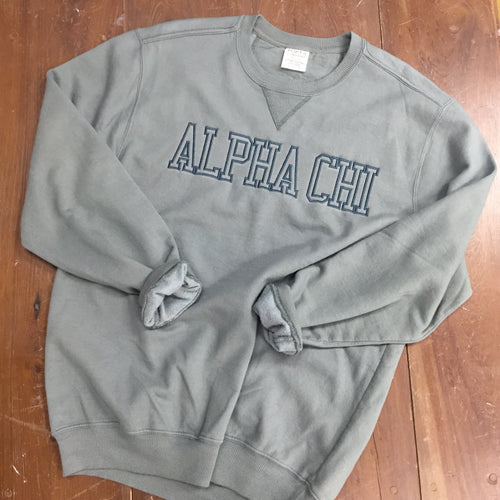 Varsity Greek Sweatshirt - Pewter