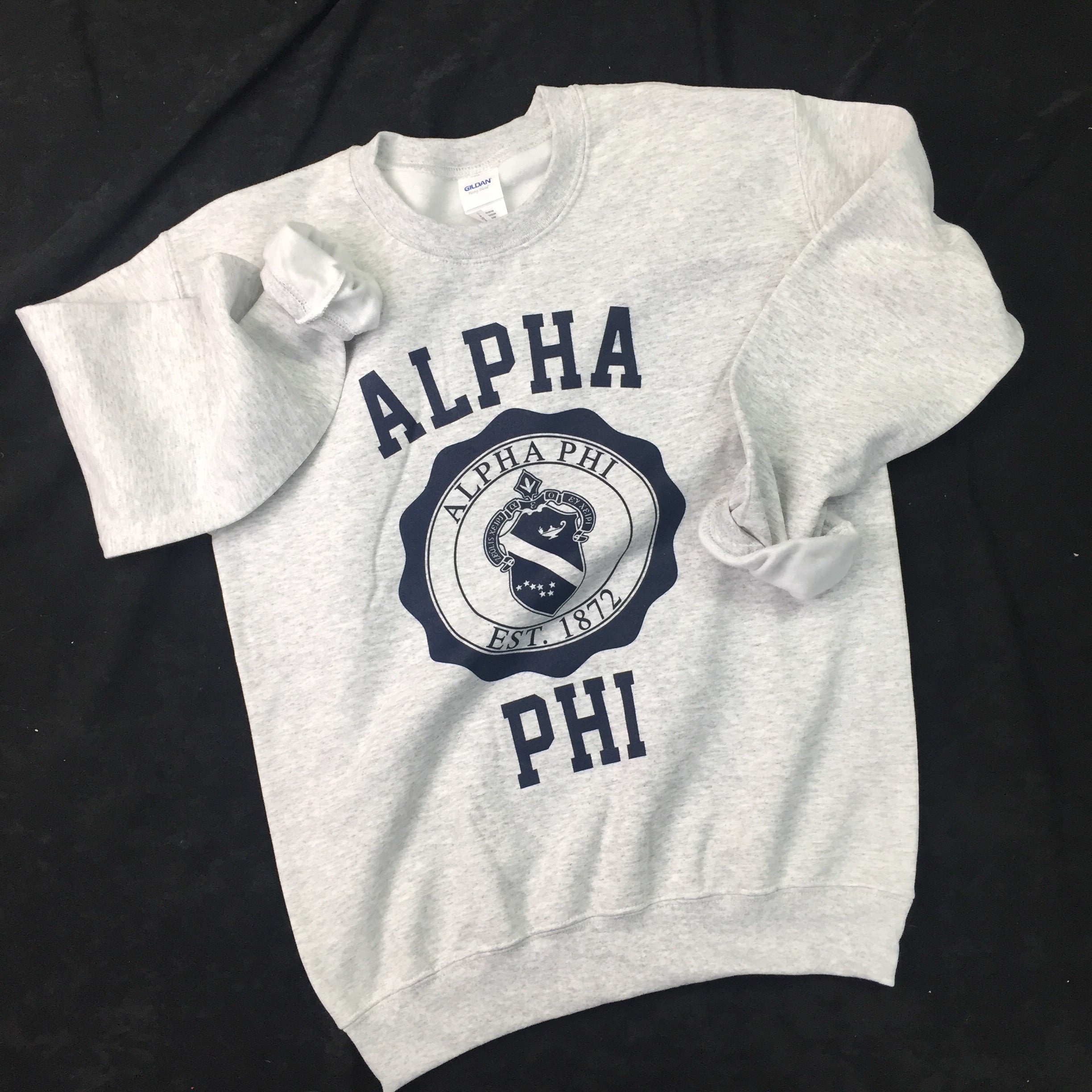 Alpha Phi IVY LEAGUE Crest Sweatshirt – AmericanGreekCo.com